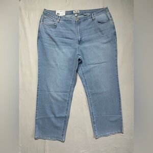 Seven7 Women's Straight Jeans in Light Blue Denim